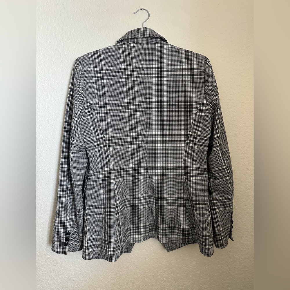 Maison D'Amélie Black and White Plaid Blazer Medium - Picture 4 of 8